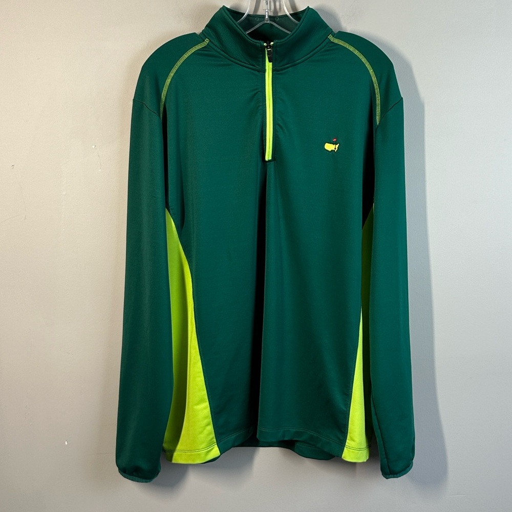 Masters Tech 1/4 Zip Pullover In Augusta Green Size XL Golf - Picture 1 of 13